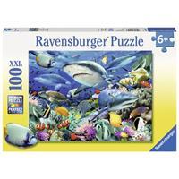 Ravensburger Verlag Ravensburger 109517 - Riff der Haie, 100 XXL-Teile, Puzzle