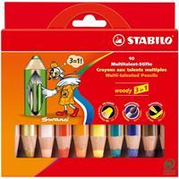 STABILO Multitalentstift woody 3 in 1, 10er Karton-Etui