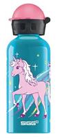 Sigg Alu-Trinkflasche Bella Unicorn, 400 ml türkis/pink