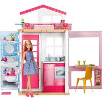 Barbie 2-Etagen Ferienhaus &Puppe