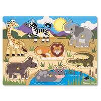 Melissa & Doug Steckpuzzle aus Holz - Safaritiere