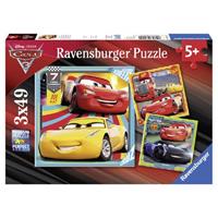 Ravensburger Verlag Ravensburger 080151 - Disney Cars 3, Bunte Flitzer. 3x49, Kinderpuzzle