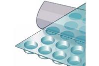 Plastica Zomerafdekking blauw-zwart 4 mtr breed - prijs per strekkende 1 meter
