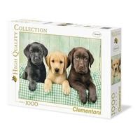 Clementoni legpuzzel Drie Labradors 1000 stukjes