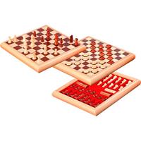 Philos Schach-Dame-Set Holzbox 32x32cm