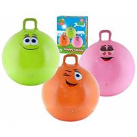 Skippybal smiley voor kinderen 70 cm roze