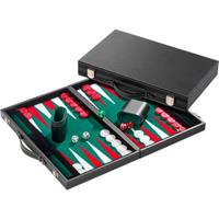 Philos Backgammon Koffer Groot Standaard (Groen)