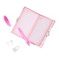 geheim dagboek met slot en pen roze