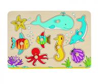 Goki Stud Puzzle Underwater World 8pcs. Hout