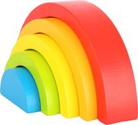 Houten blokken regenboog 16 cm hout 5-delig