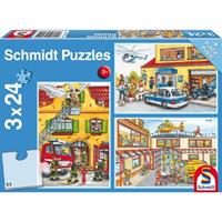 Schmidt Spiele Feuerwehr und Polizei (Kinderpuzzle)