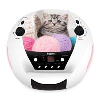 bigben CD-Player mit Radio CD52 Cats rosa/weiß