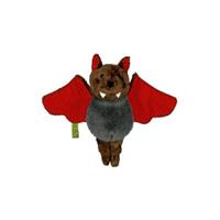 Pluche knuffel vleermuis rood 14 cm