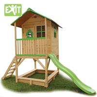 Exit Toys "Spielhaus ""Loft"" mit Veranda, Sandkasten und Rutsche, ca.328x185x255 cm"
