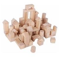 Zak met 100 houten blokken