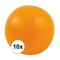 Oranje artikelen 10x Opblaasbare strandbal oranje 30 cm