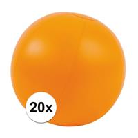 Oranje artikelen 20x Opblaasbare strandbal oranje 30 cm