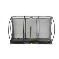 EXIT Silhouette inground trampoline 214x305cm met veiligheidsnet - zwart