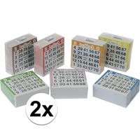 2x Bingo kaarten 1-75 gekleurd