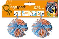 Ogo-ballen 2 stuks oranje/blauw