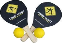 Street Racket set in draagtas zwart