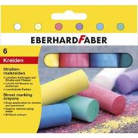 Eberhard Faber EF-526506 Stoepkrijt 4-kantig 6 Kleuren