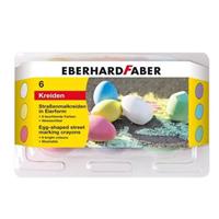 Eberhard Faber Straßenmalkreide in Eierform, 6 Farben