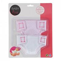 John Toy Baby Rose stoffen luier 2 stuks op kaart ( exclusief pop )