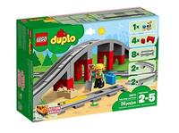 LEGO Konstruktionsspielsteine "Eisenbahnbrücke und Schienen (10872) LEGO DUPLO Town" Kunststoff (26-tlg)