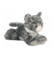 Aurora Grijs/witte kat knuffels 20 cm knuffeldieren -