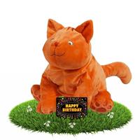 Happy Horse Verjaardag knuffel Dikkie Dik 43 cm met gratis verjaardagskaart Oranje