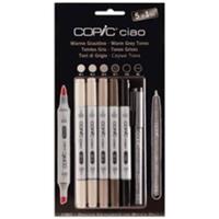 COPIC Marker ciao, 5+1 Set , Warme Grautöne,