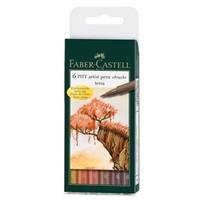 FABER-CASTELL Tuschestift PITT artist pen, Etui , Terra,