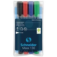 Schneider marker  Maxx 130 permanent ronde punt etui á 4 stuks