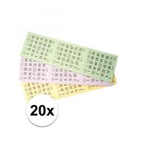 20 blokken met Bingokaarten 1-75 Multi