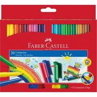 Faber Castell Viltstiften Connector etui met 20 stuks