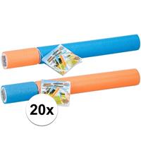 Summertime 20x stuks waterpistolen/spuiten van foam 33 cm Multi