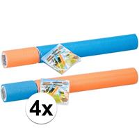 Summertime 4x stuks waterpistolen/spuiten van foam 33 cm Multi