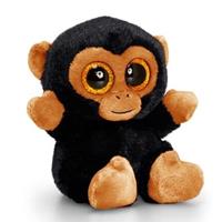 Keel Toys pluche chimpansee knuffel bruin/zwart 15 cm Multi