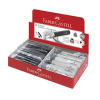 Faber Castell Gum driekantig  zwart/wit
