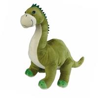 Dinosaurus Brontosaurus knuffeldiertje 30 cm Groen