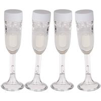 4x Bellenblaas champagne glas