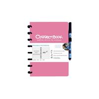 Correctbook A5 gelijnd uitwisbaar / herbruikbaar schrift, roze