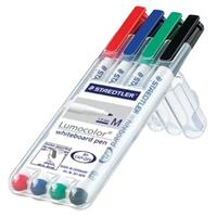 Staedtler Viltstift  301 whiteboard rond assorti 1mm 4stuks