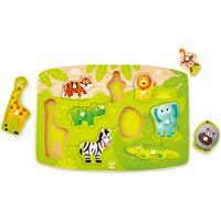 Hape Knoppuzzel jungle dieren - 9 stukjes