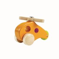 Hape houten vliegtuig 12,7 cm oranje