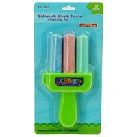 ARO toys Stoepkrijt 3 kleuren met handvat