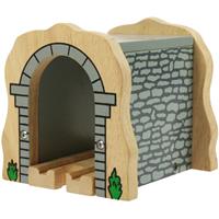 Bigjigs toys houten grijze stenen tunnel