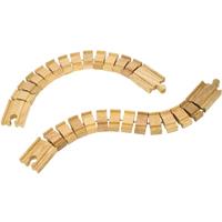 Bigjigs toys Houten Rails - buigzame rails, 2 stuks