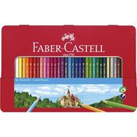 Kleurpotlood Faber-Castell Castle zeskantig metalen etui met 36 stuks